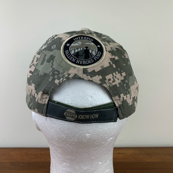 Intrepid Fallen Heroes Fund #56 NAPA Digital Camo Racing Baseball Hat Cap Used - Picture 2 of 7